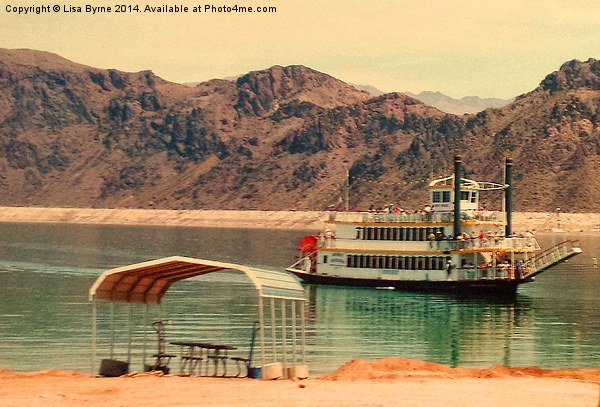 Steamer on Lake Mead Picture Board by Lisa PB