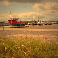 Buy canvas prints of The Red Boat by Lisa PB