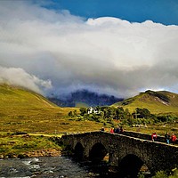 Buy canvas prints of Sligachan Bridge, Isle of Skye. by Lisa PB
