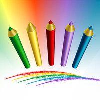 Buy canvas prints of Color Pencils 3d by Lidiya Drabchuk