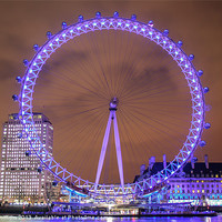 Buy canvas prints of The London Eye by Diane Griffiths