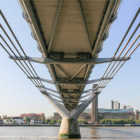 Buy canvas prints of Under the Millennium Bridge by Diane Griffiths