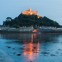 Buy canvas prints of St Michaels Mount at Twilight by Diane Griffiths