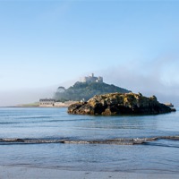 Buy canvas prints of Misty St Michaels Mount by Diane Griffiths