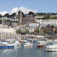Buy canvas prints of Torquay Harbour and Town by Diane Griffiths