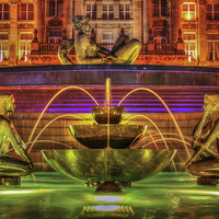 Buy canvas prints of Floozie in the Jacuzzi Birmingham by Diane Griffiths