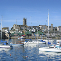 Buy canvas prints of Penzance Harbour by Diane Griffiths