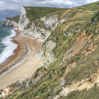 Buy canvas prints of Durdle Door Beach by Diane Griffiths