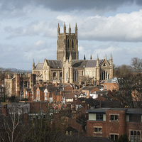 Buy canvas prints of Worcester Cathedral by Diane Griffiths