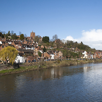 Buy canvas prints of Bridgnorth High Town by Diane Griffiths