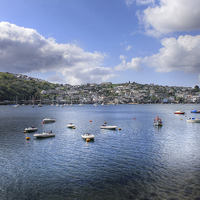 Buy canvas prints of View to Polruan from Fowey by Diane Griffiths