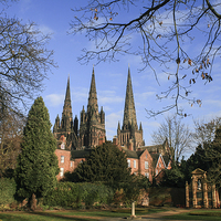 Buy canvas prints of  Lichfield Cathedral by Diane Griffiths