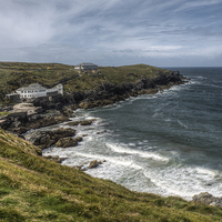 Buy canvas prints of  View towards Lewinnick Lodge, Newquay by Diane Griffiths