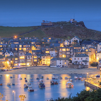 Buy canvas prints of  St Ives Harbour at dusk by Diane Griffiths