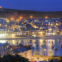 Buy canvas prints of  St Ives Harbour at dusk by Diane Griffiths