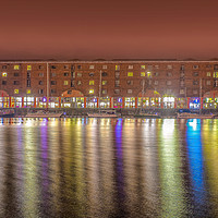 Buy canvas prints of Royal Albert Dock Reflections by Diane Griffiths