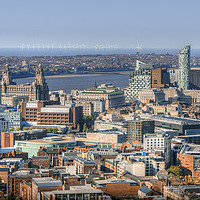 Buy canvas prints of View over Liverpool by Diane Griffiths