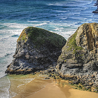 Buy canvas prints of Bedruthan Steps by Diane Griffiths