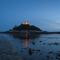 Buy canvas prints of St Michael's Mount at Night by Diane Griffiths