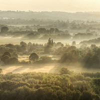 Buy canvas prints of Kent Countryside at sunrise by Diane Griffiths