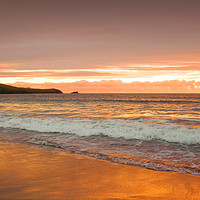 Buy canvas prints of Fistral Beach Sunset, Newquay by Diane Griffiths