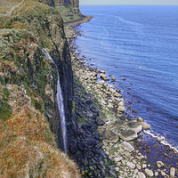 Buy canvas prints of Kilt Rock and Mealt Falls by Diane Griffiths