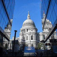 Buy canvas prints of St Paul's Reflection by Diane Griffiths