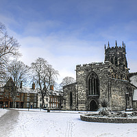 Buy canvas prints of St Mary's in the Snow by Diane Griffiths
