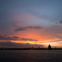 Buy canvas prints of Sunset over The Mersey by Diane Griffiths