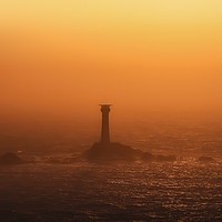 Buy canvas prints of Lands End sunset, Cornwall by Diane Griffiths