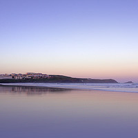 Buy canvas prints of Sunrise Reflection on Fistral by Diane Griffiths