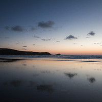 Buy canvas prints of Fistral Beach Twilight by Diane Griffiths