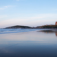 Buy canvas prints of Fistral Beach and the Headland Hotel by Diane Griffiths