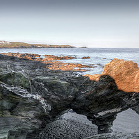 Buy canvas prints of Little Fistral Beach looking towards Pentire by Diane Griffiths
