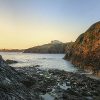Buy canvas prints of View of Newquay from Spy Cove by Diane Griffiths