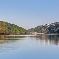 Buy canvas prints of The Gannel Estuary looking towards Crantock by Diane Griffiths