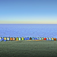 Buy canvas prints of Tankerton Beach Huts near Herne Bay by Diane Griffiths