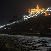 Buy canvas prints of St Michael's Mount at Night by Diane Griffiths