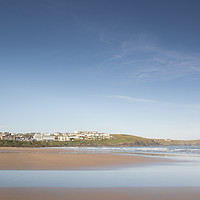 Buy canvas prints of Fistral Beach and Pentire by Diane Griffiths