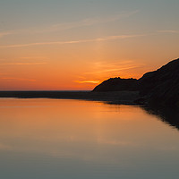 Buy canvas prints of Crantock Beach Sunset by Diane Griffiths