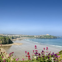 Buy canvas prints of View over Newquay by Diane Griffiths
