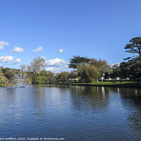Buy canvas prints of Newquay Trenance Gardens Boating Lake by Diane Griffiths