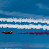 Buy canvas prints of The Red Arrows at Kent Country Show by Diane Griffiths