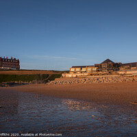 Buy canvas prints of Fistral Beach Complex and The Headland Hotel by Diane Griffiths
