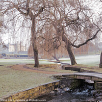 Buy canvas prints of Winter at Leeds Castle, Kent by Diane Griffiths