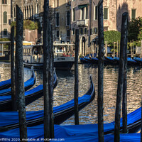 Buy canvas prints of Venice Gondolas by Diane Griffiths