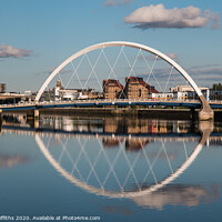 Buy canvas prints of The Clyde Arc Glasgow by Diane Griffiths