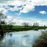 Buy canvas prints of The sky over Beningbrough by Thomas Hutchins