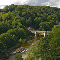 Buy canvas prints of Green Bridge over the river Swale in Richmond North Yorkshire UK  by Peter Jordan