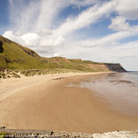 Buy canvas prints of Cattersty Sands beach at Skinningrove Cleveland UK by Peter Jordan